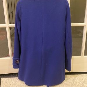 J.Crew pea coat - bold blue/purple color